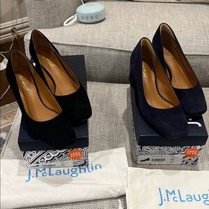2 Pair of J. McLaughlin Suede Pumps